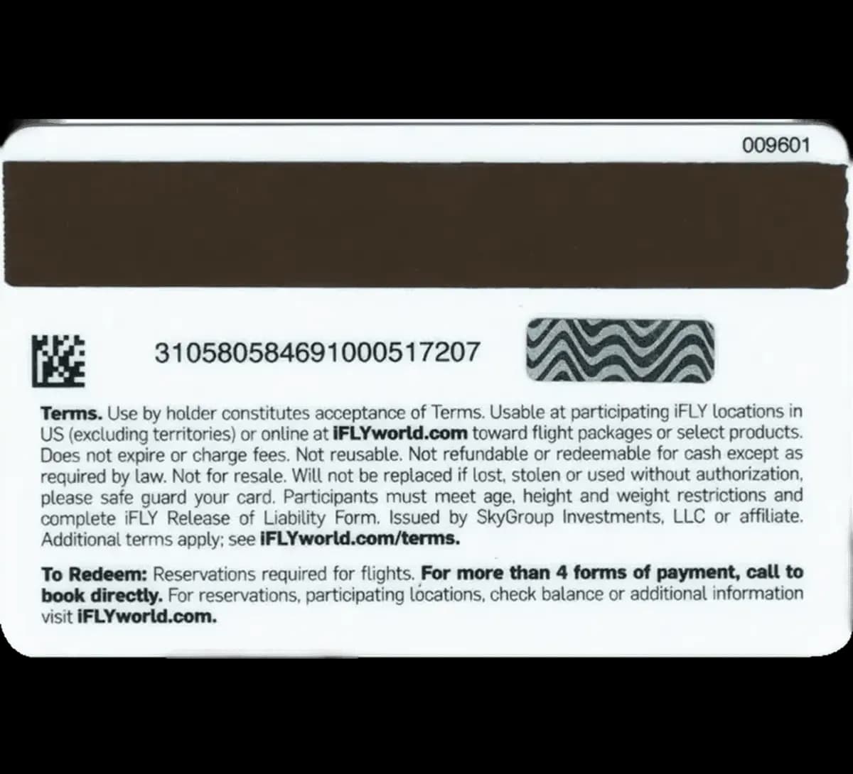 gift card example